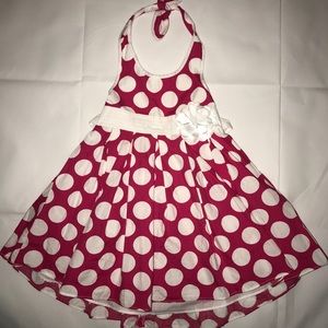 Sweet Heart Rose pink and white polka dot dress